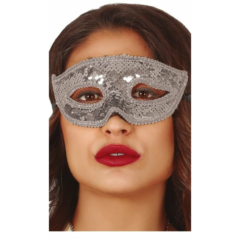 Venezianische Silbermaske Pailletten