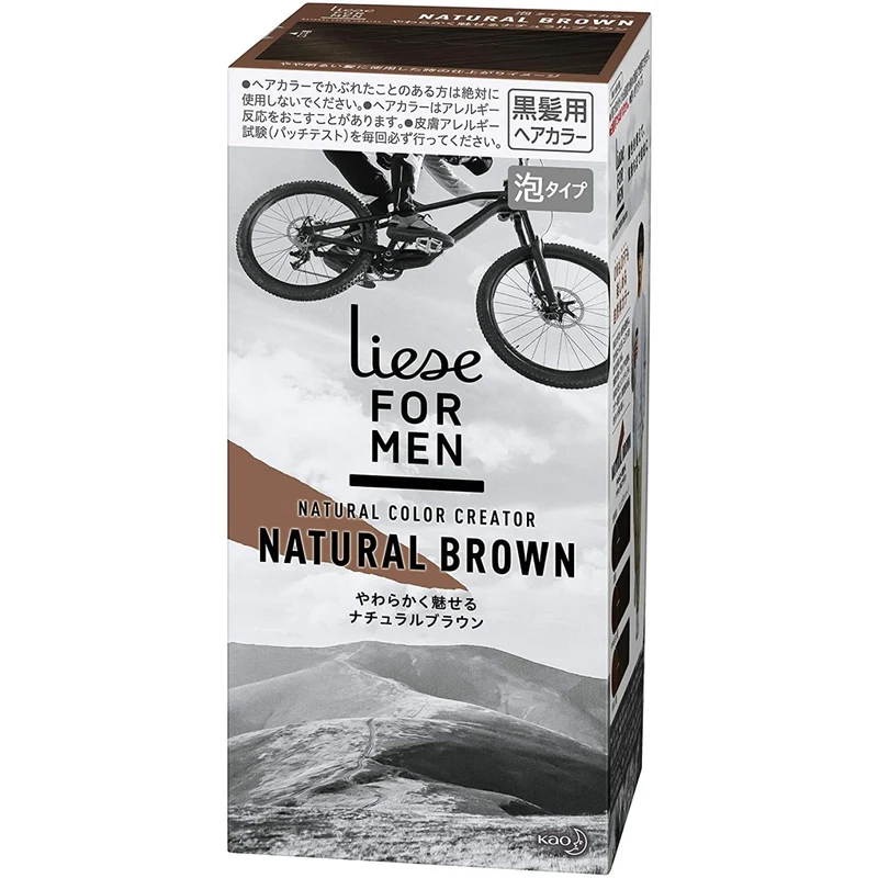 [Self-operated] Japanese KAO Kao LIESE men's foam hair dye NATURAL BROWN natural brown