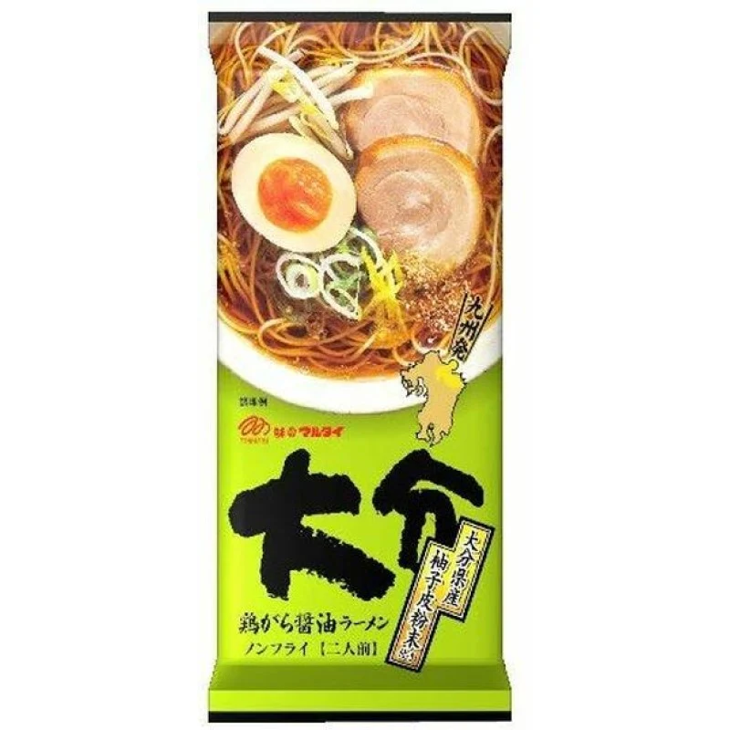 [Self-operated] Japanese MARUTAI Oita Chicken Bone Soy Sauce Ramen 2 servings 214g