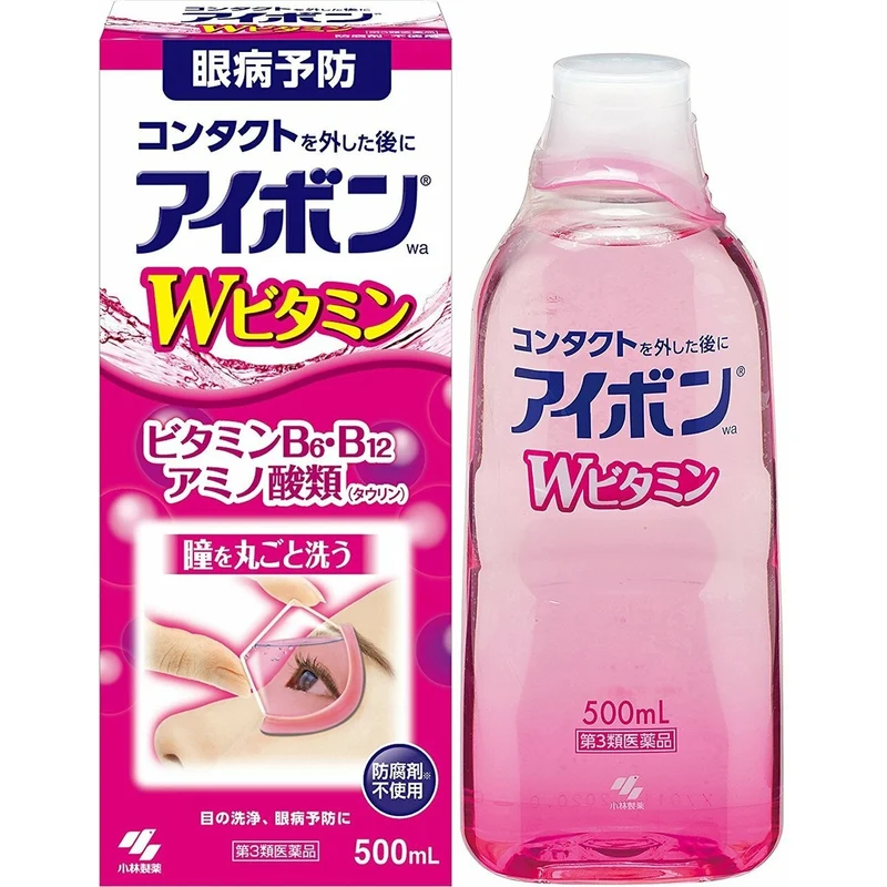 [Self-operated] Japan's KOBAYASHI Kobayashi Pharmaceutical Eye Wash Pink Improves Pupil Function Rich in Vitamins to Relieve Fatigue 500ml