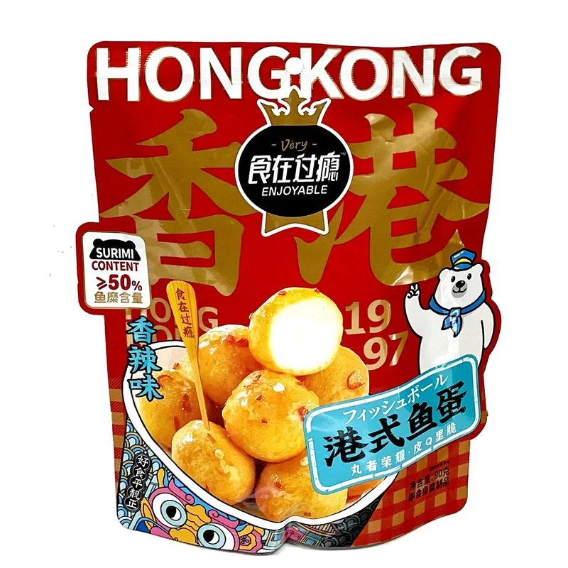 [Self-operated] Hong Kong style fish eggs 90g spicy ready-to-eat fish eggs seafood cooked snacks snacks