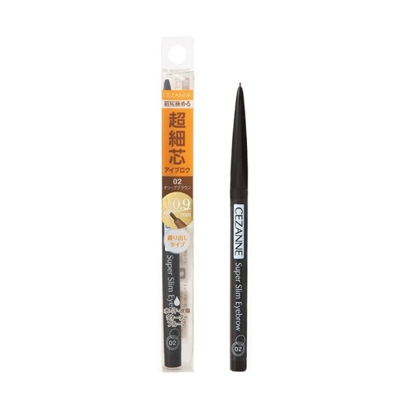 [Self-operated] Japanese CEZANNE 0.9mm ultra-fine core rotating non-sharpening eyebrow pencil 1 piece #02 light brown 0.02g