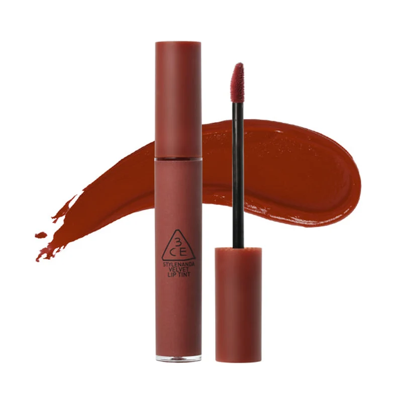 [Self-operated] South Korea 3CE Sanxi Jade Velvet Lip Glaze Red Series #Taupe Brick Red Long-lasting and non-removable