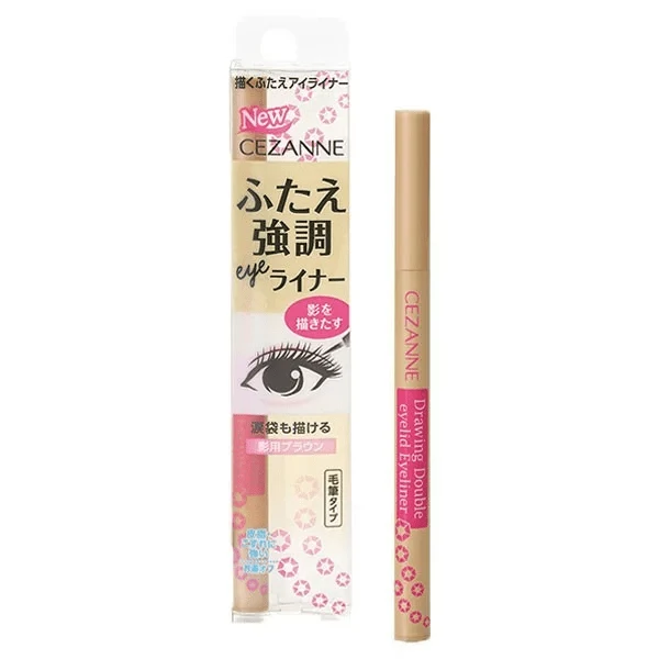 [Self-operated] Japanese CEZANNE Silkworm Liquid Eyeliner Pen 1 Pack #10 Light Brown Waterproof and Non-smudged