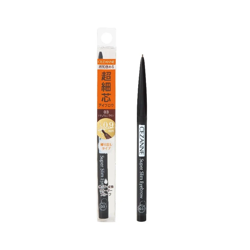 [Self-operated] Japanese CEZANNE 0.9mm ultra-fine core rotating non-sharpening eyebrow pencil 1 piece #03 natural brown 0.02g