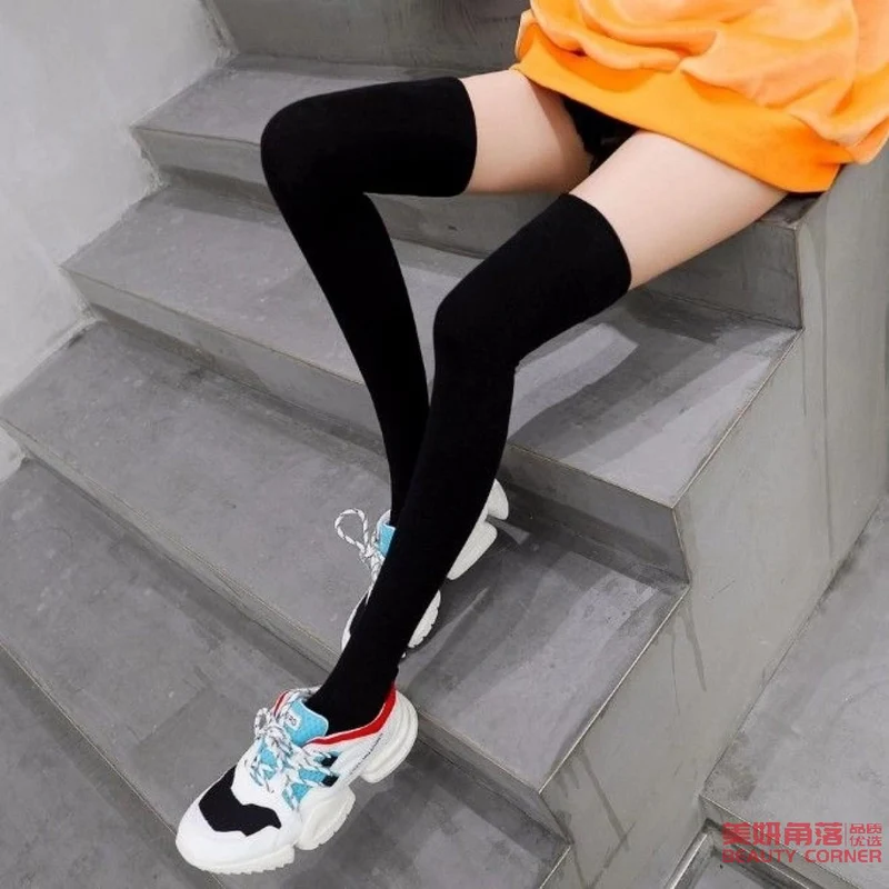 [Self-operated] Black slimming thigh-high socks, sexy over-the-knee socks, anti-slip bottoming tool