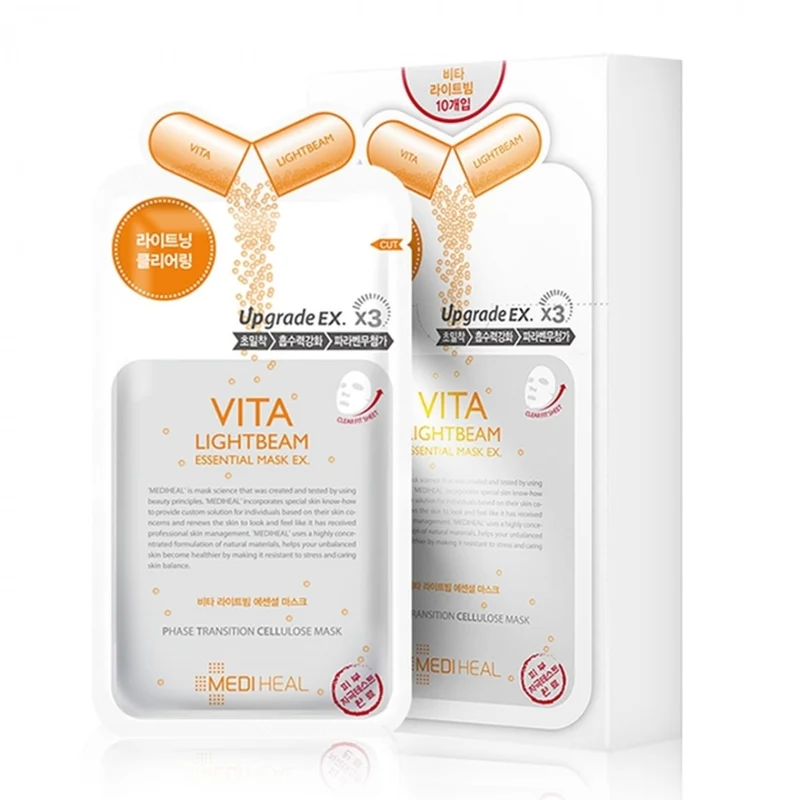 [Self-operated] Korean MEDIHEAL Vitamin C Hydrating and Whitening Mask 1 piece 24ml
