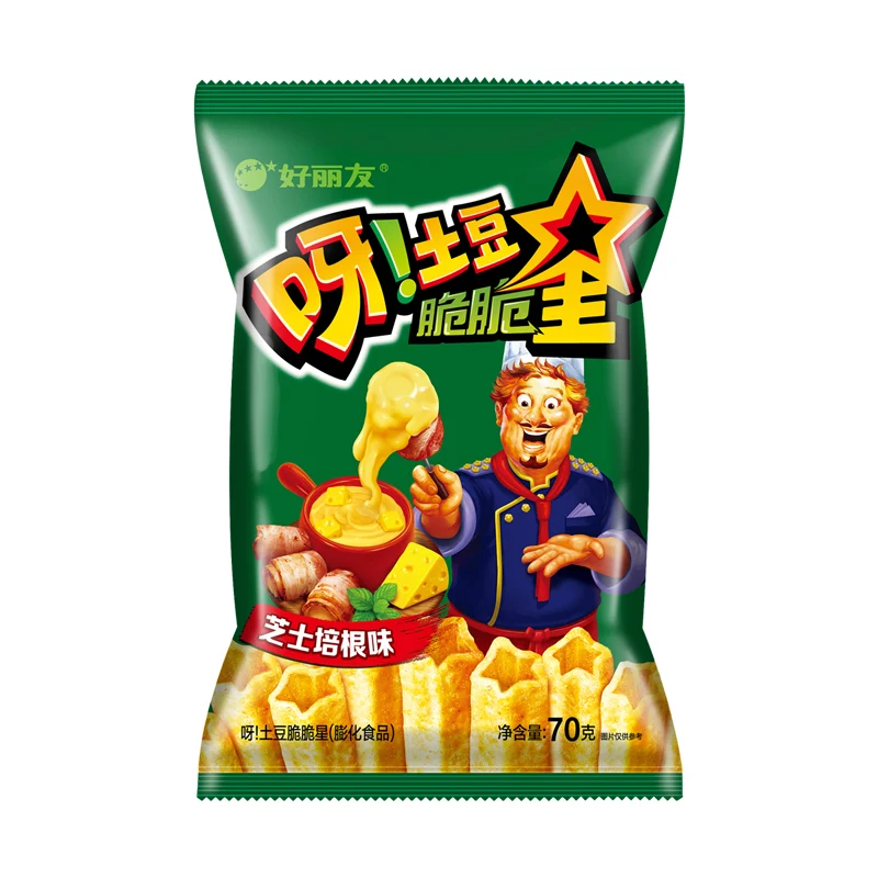 [Self-operated] Korean ORION! Potato Crispy Star Fries Cheese Bacon Flavor 70g Puffed Snacks Casual Snacks