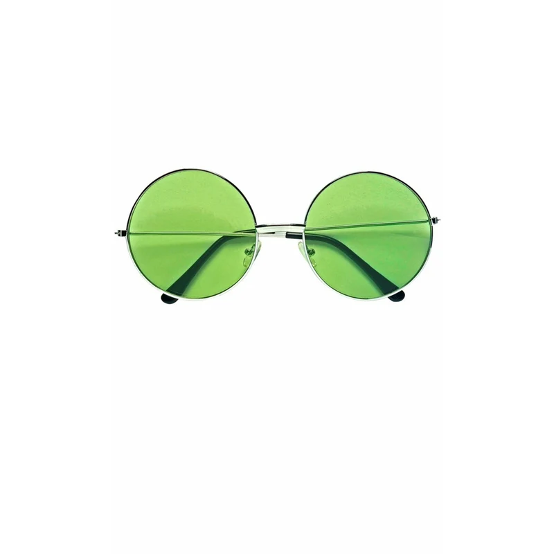 Große grüne runde Brille