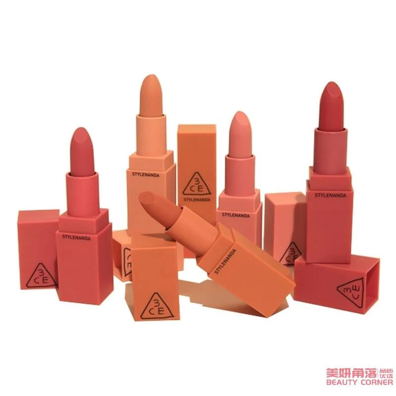[Self-operated] South Korea 3CE Sanxi Jade Matte Matte Lipstick Lipstick 3.5g #228 Warm Tea Red Brown Gold Tube Limited Edition