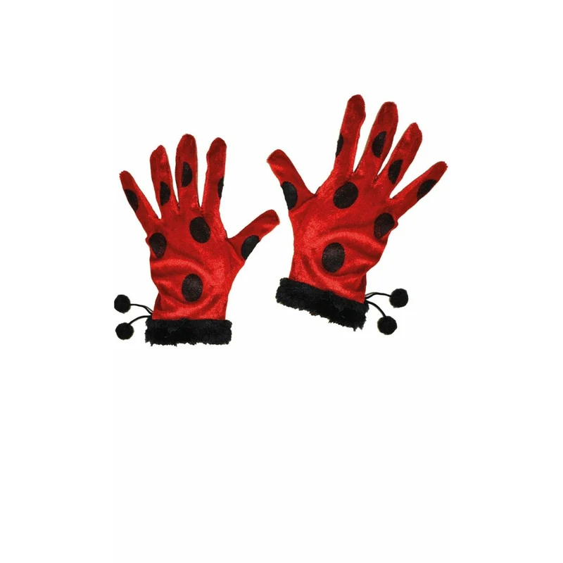 Ladybug Handschuhe mit Bommeln