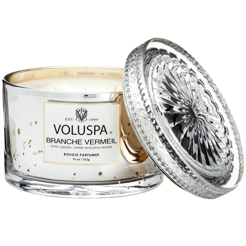 [Self-operated] American VOLUSPA home jar scented candle 312g BRANCHE VERMEIL-Lanbuqie cinnabar soothes the mind and aids sleep, romantic atmosphere, great gift