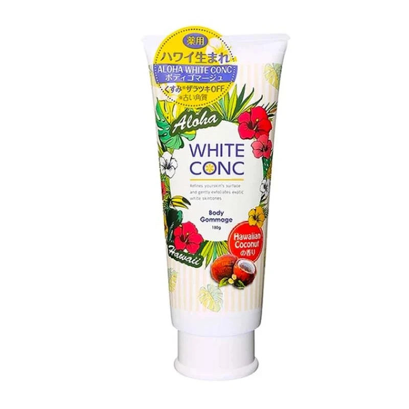 [Self-operated] Japan WHITE CONC VC Whitening Body Exfoliating Scrub 180g Limited Coconut Flavor