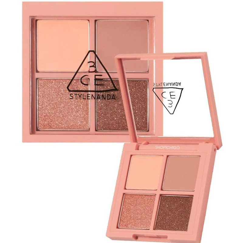 [Self-operated] Korean 3CE Sanxiyu 4-color eyeshadow palette #SIDE BY SIDE Smoked Bean Paste 3.2g
