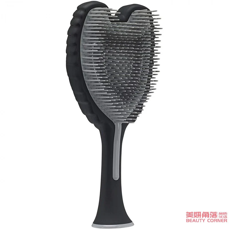 [Self-operated] British TANGLE ANGEL 2nd generation angel massage hair comb, angel comb, medium size, 1 pack, matte black, prosperous beauty, hair smoothing, anti-hair loss, anti-static comb