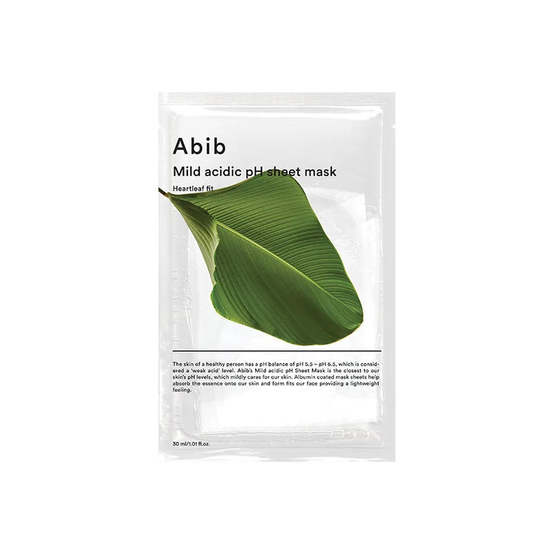 [Self-operated] Korean Abib PH weak acid Houttuynia cordata Acidic mask 1 piece, calming, anti-allergic, redness and moisturizing