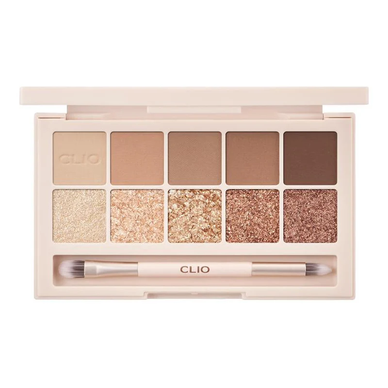 [Self-operated] South Korea CLUB CLIO 10-color eyeshadow palette, No. 08, 6g, lace milk tea color