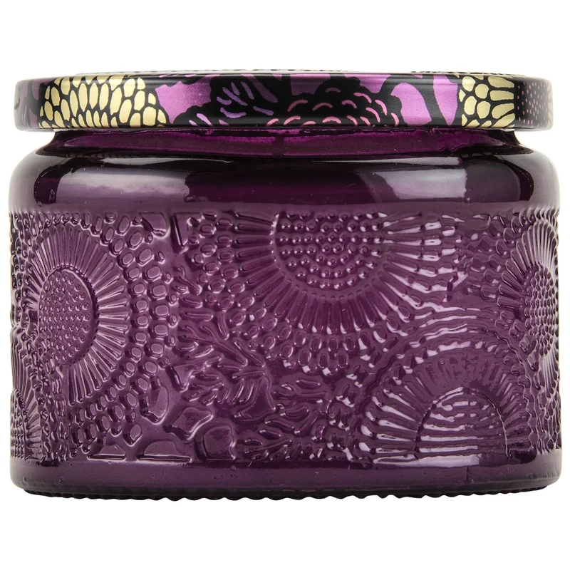 [Self-operated] American VOLUSPA glass cup scented candle 90g SANTIAGO HUCKLEBERRY-San Diego black fruit wood, soothing and sleeping, romantic atmosphere, great gift
