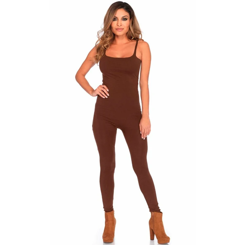 Gankörper Strumpfhose mit Trägern Beige Deluxe