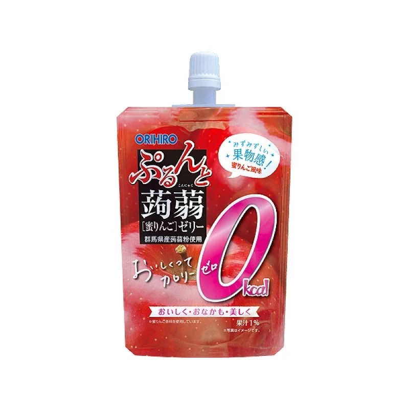 [Self-operated] Japan ORIHIRO 0 Calorie Konjac Jelly 130g Candied Apple Flavor