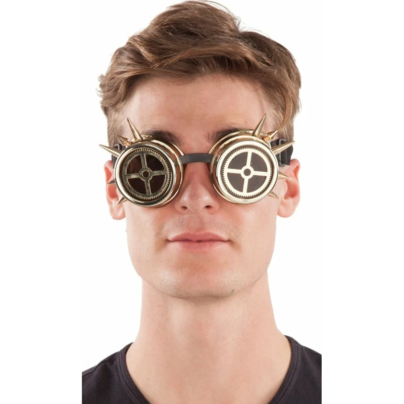 Brille Steampunk golden