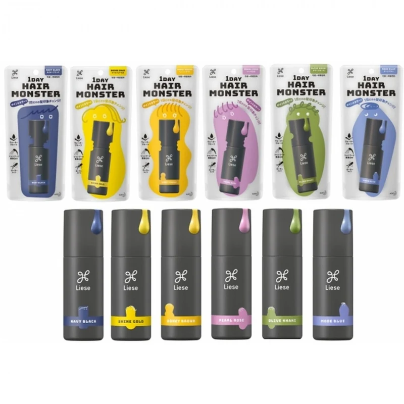 [Self-operated] Japanese KAO Kao LIESE 1DAY HAIR MONSTER new one-day highlight hair dye hair dye MODE BLUE charming dark blue