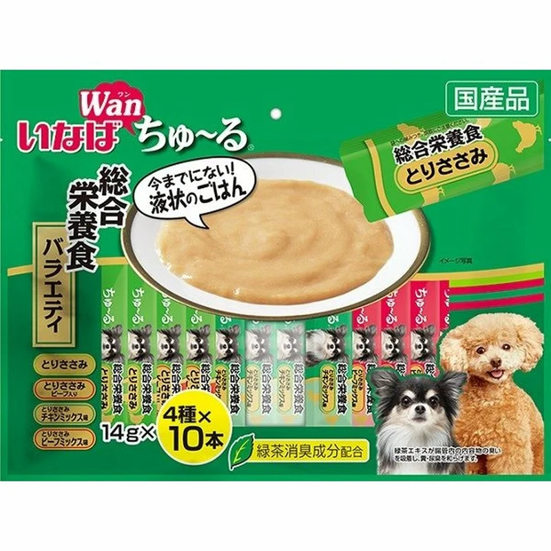 [Self-operated] Japanese INABA Dog Snacks for Dogs, Julu Soft Meat Sauce, Liquid Delicious Snack Bars, 40 Pack, Chicken Mixed Flavor, Comprehensive Nutritional Addition