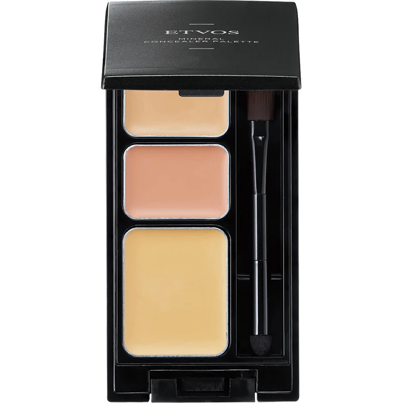 [Self-operated] Japanese ETVOS Mineral Three-Color Small Cream Concealer Palette 3.1g SPF36 PA+++, delicate and non-blocking
