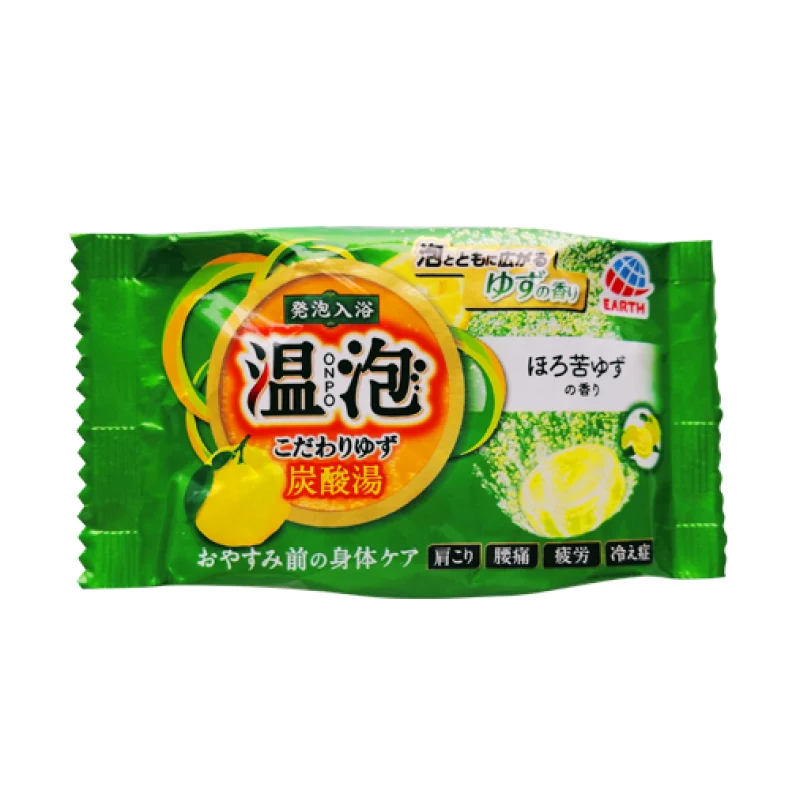 [Self-operated] Japanese Earth Ansu Baslow Carbonated Bath Salt Bath Agent 45g Fresh and Slightly Bitter Grapefruit Fragrance