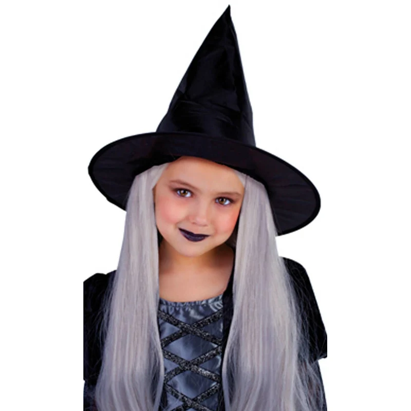 Hexenhut mit Haare für Kinder