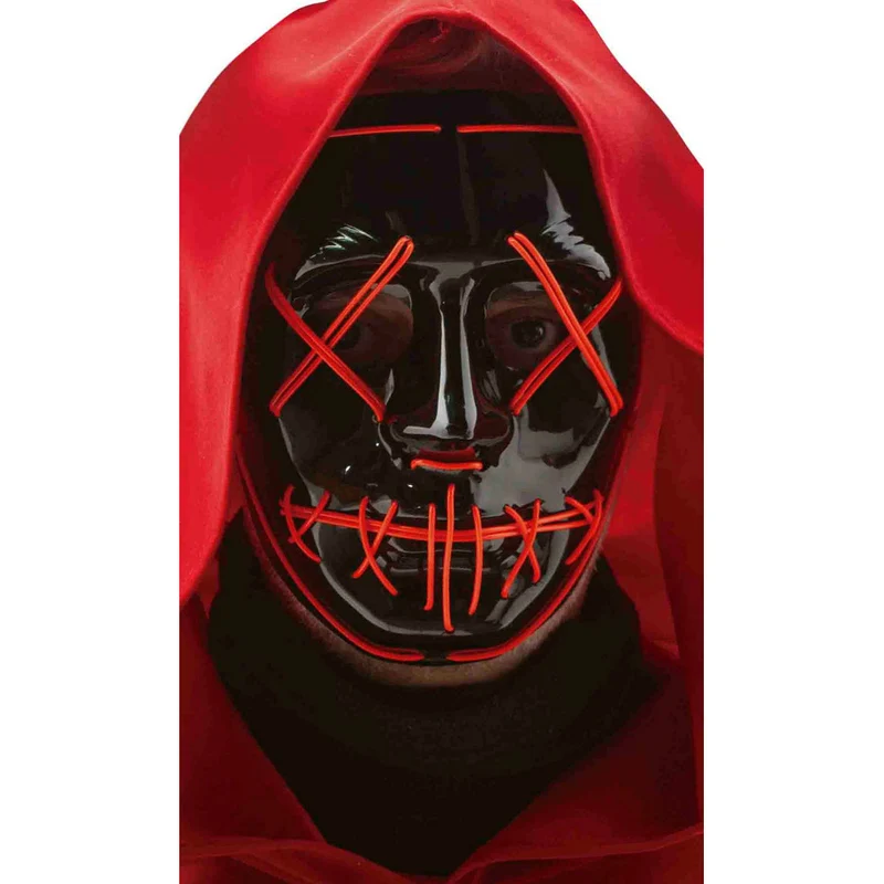 Maske The Purge mit rotem Licht
