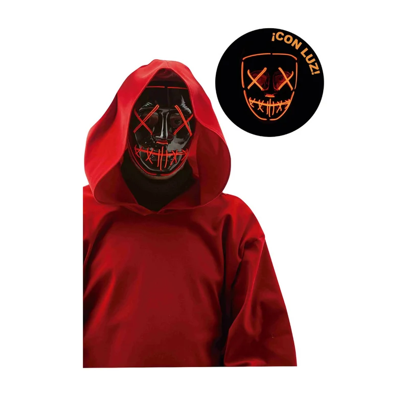 Maske The Purge mit rotem Licht