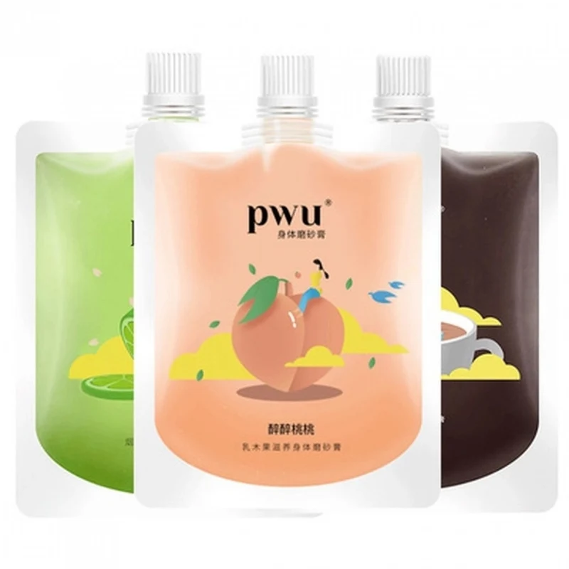 [Self-operated] China PWU Puwu Damei Smoothie Scrub Cherry Blossom Lime 200g Whitening and gentle exfoliation to remove dirt from the body