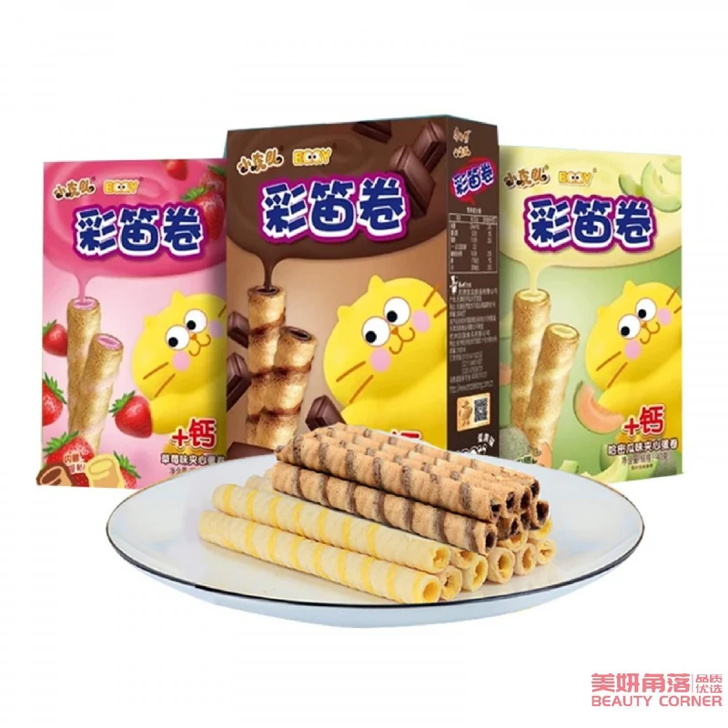 [Self-operated] China MASTER KONG Cai Flute Egg Roll 40g Strawberry Flavor Sandwich Egg Roll