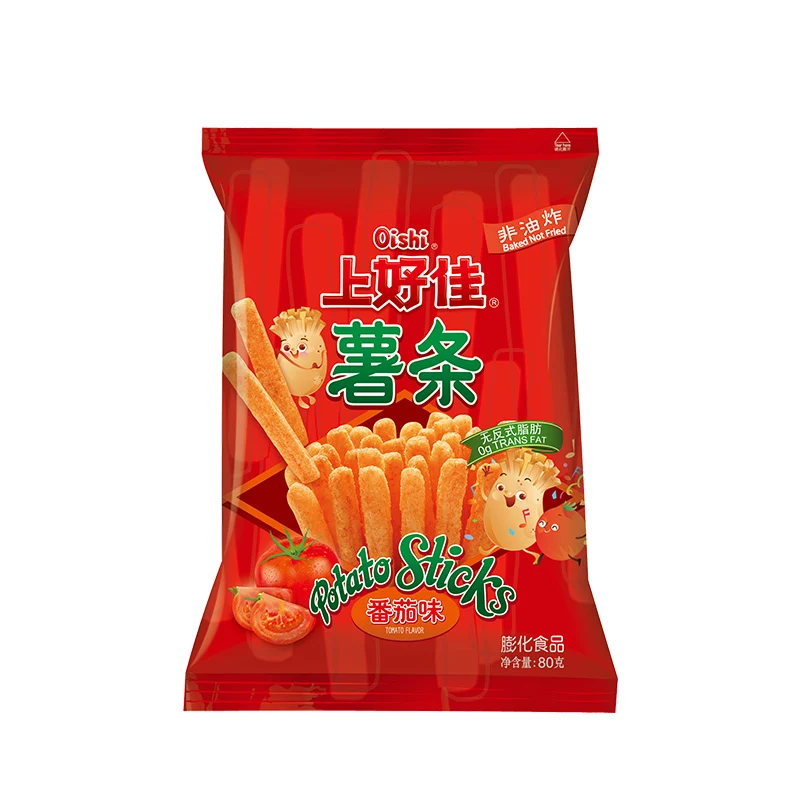 [Self-operated] Chinese OISHI Shanghaojia French Fries Tomato Flavor 80g