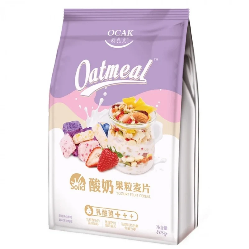 [Self-operated] China OCAK Ozark yogurt fruit nut oatmeal 400g ready-to-eat cereal can be eaten dry fruit oatmeal
