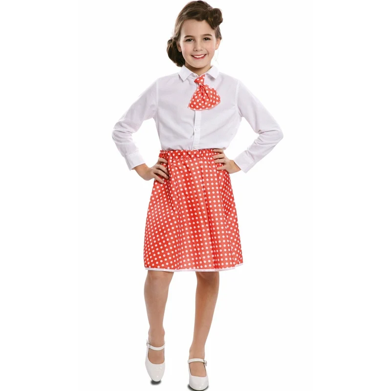 Set 50er Jahre Rot für Mädchen