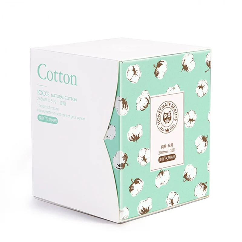 [Self-operated] China Honeymate Natural Cotton Series Ultra-Thin Sanitary Napkins Pure Cotton Night Use 285mm*8 Pieces
