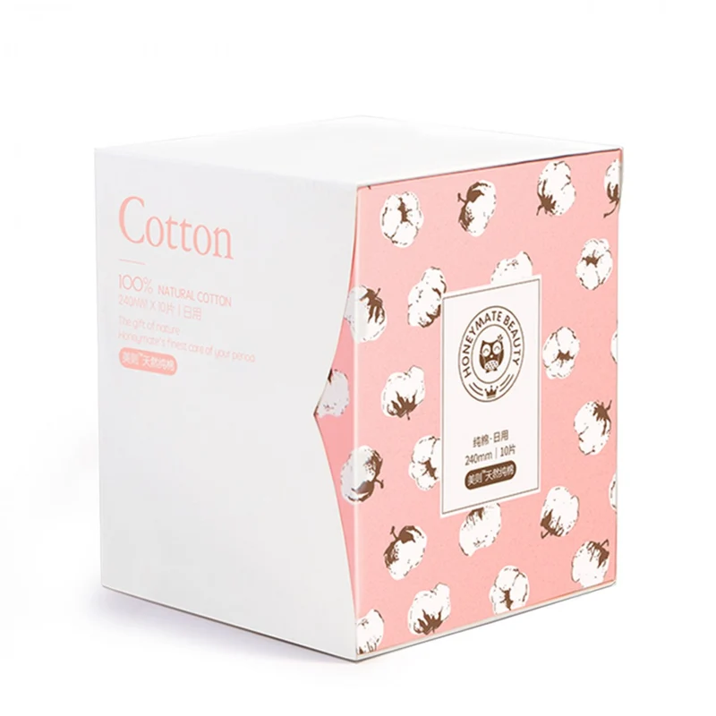 [Self-operated] China Honeymate Natural Cotton Series Ultra-Thin Sanitary Napkins Pure Cotton Daily Use 240mm*10 Pieces