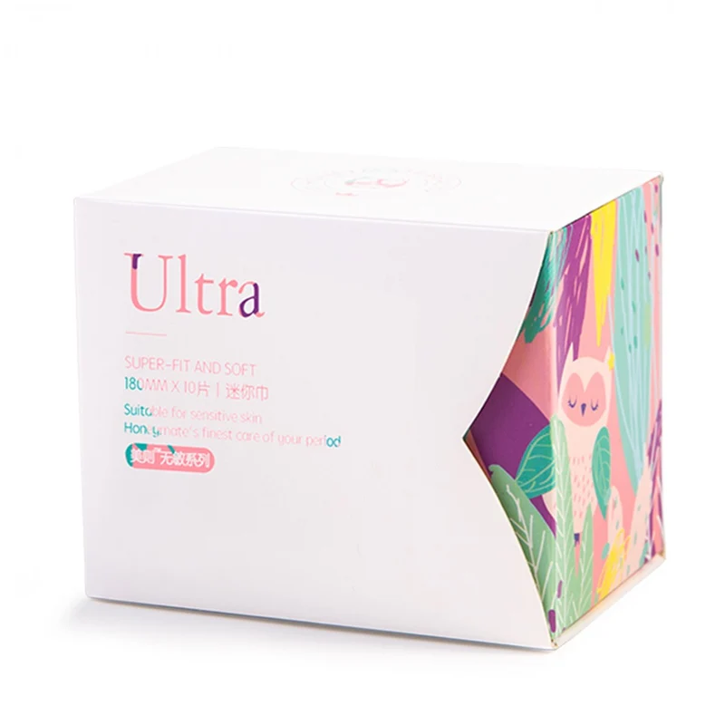 [Self-operated] China Honeymate Double Carded Cotton Allergy-Free Series Ultra-Thin Sanitary Napkins Allergy-Free Mini Napkins 180mm*10 pieces