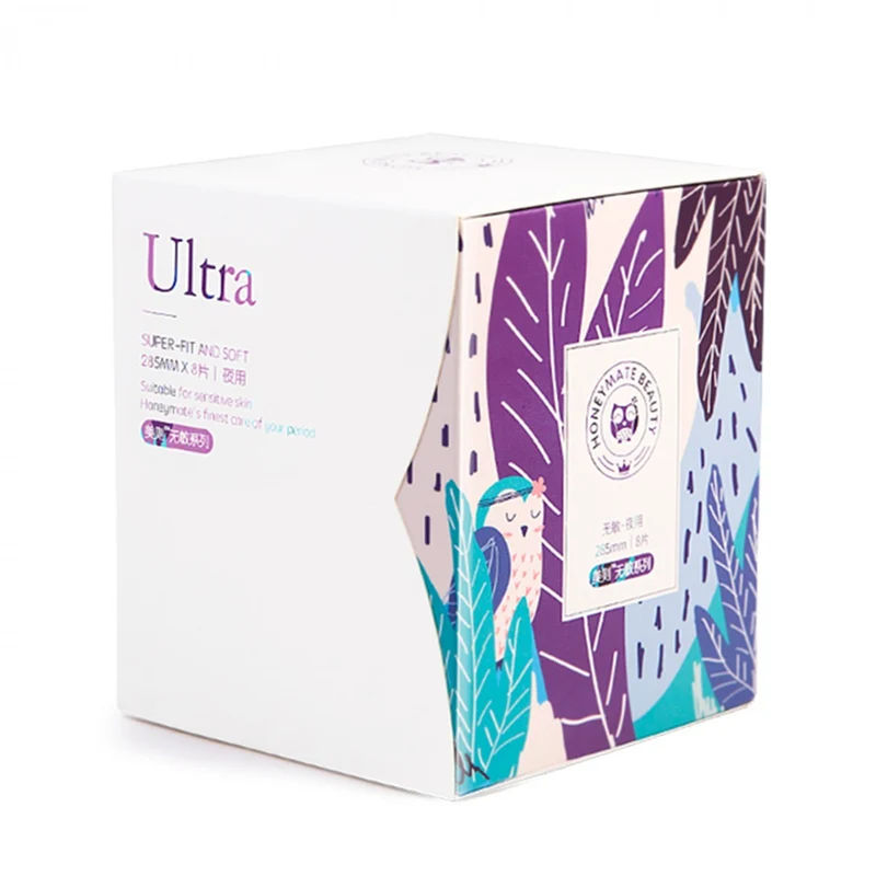 [Self-operated] China Honeymate Double carded cotton allergy-free series ultra-thin sanitary napkins allergy-free night use 285mm*8 pieces