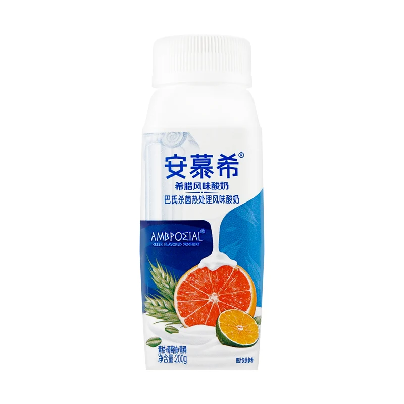 [Self-operated] China AMBPOSIAL Greek flavored yogurt, green orange grapefruit highland barley flavor 200g 1 bottle