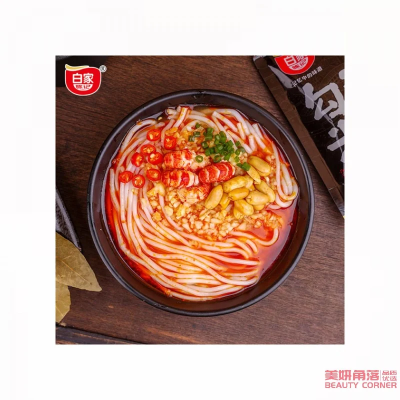 [Self-operated] Chinese BAIJIA Baijia Chenji Huhun Rice Noodles Garlic Crayfish Flavor 270g Bag Spicy and Fragrant Instant Casserole Rice Noodles with Seasonings Instant Bridge Rice Noodles