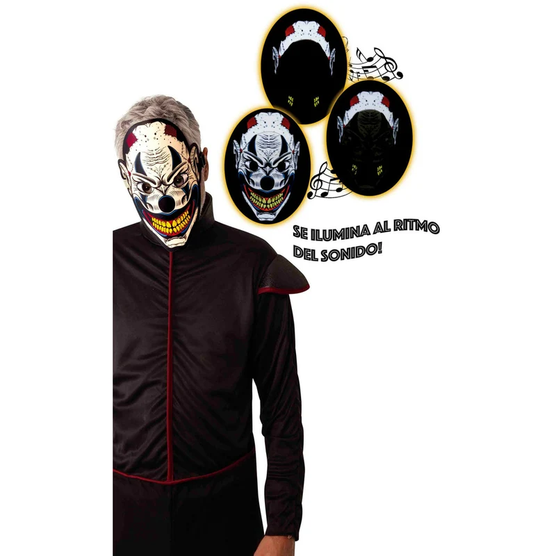 Clown Maske mit Reaktives Licht