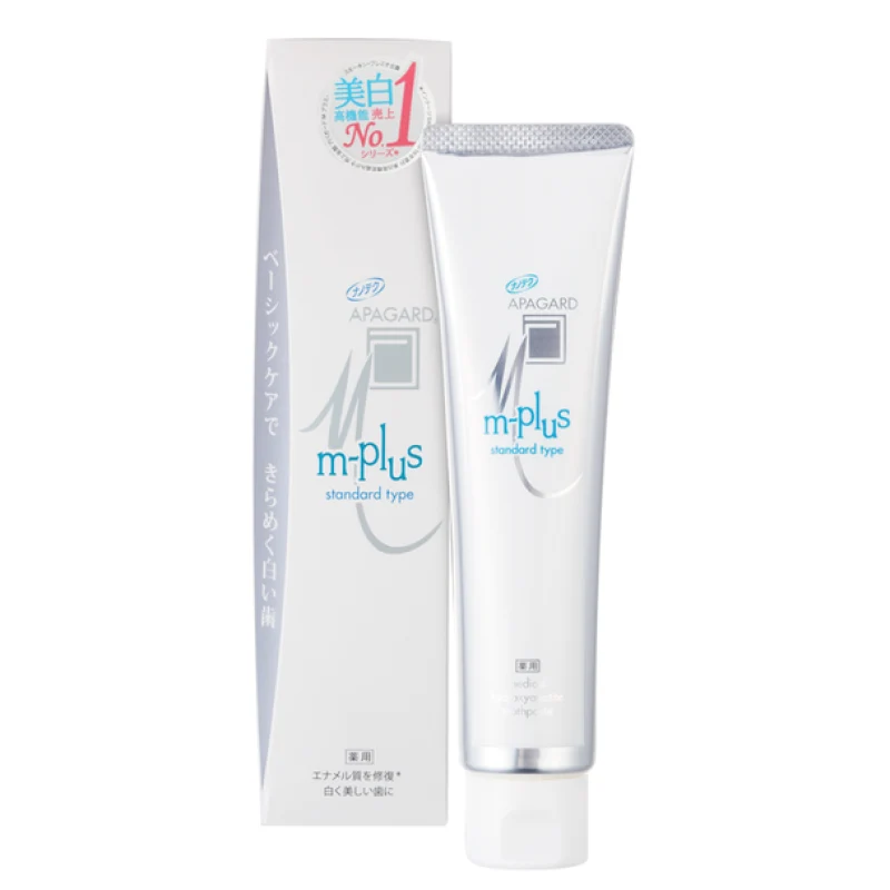 [Self-operated] Japanese APAGARD M-PLUS full-effect microparticle whitening toothpaste 125g basic care type to repair and freshen breath