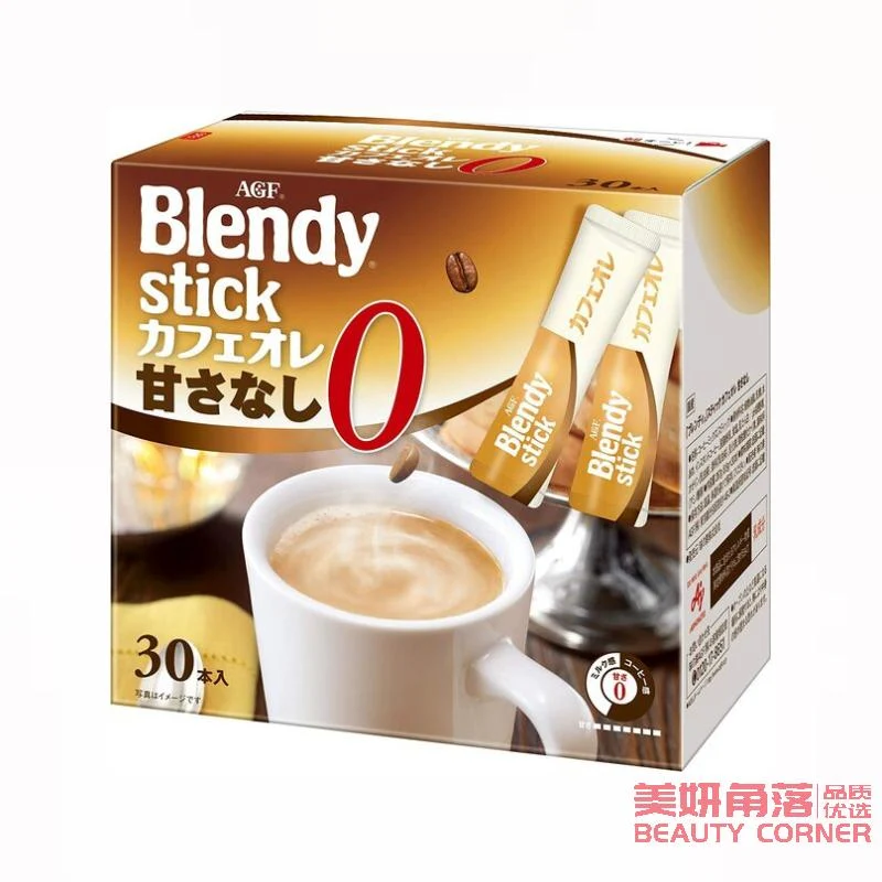 [Self-operated] Japan AGF BLENDY 0-in-30 instant sugar-free XNUMX sugar rich milk coffee XNUMX packs