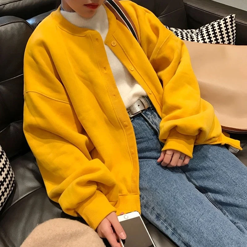 [Self-operated] Women's dropped shoulder loose casual cardigan jacket, versatile outerwear, multiple colors available