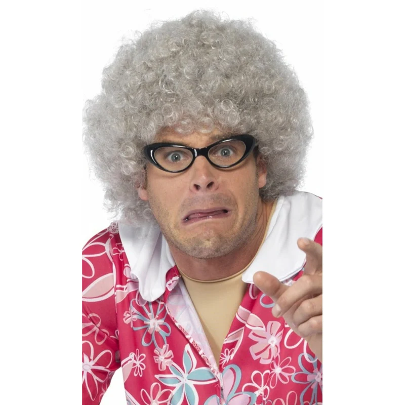 Perücke Alte Frau gelockt