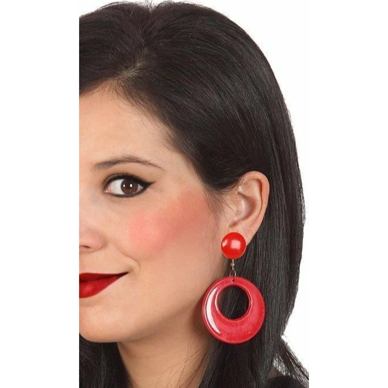 Rote Ohrringe Flamenca