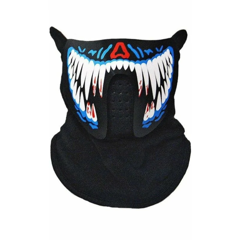 Zähne LED Halbmaske Klang Reaktiv